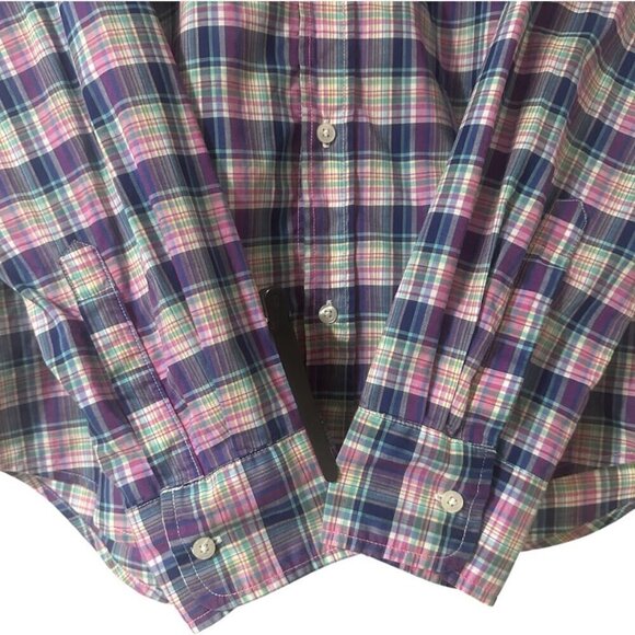Frank & Eileen Paul Plaid Italian Woven Cotton Button Down Classic Shirt Size M - Picture 6 of 11